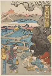 Hizen: Imari-Yakki, ca. 1833 (træsnit, blæk og farve på papir)