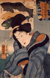 I Wish he Were Here, Woman from the Province of Iki, af Utagawa Kuniyoshi