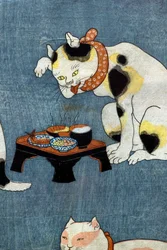 Ordsprog illustreret af katte (Tatoe zukushi no uchi), ca. 1852