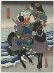 Nakamura Utaemon IV som Kumagai Jirô i scenestykket 