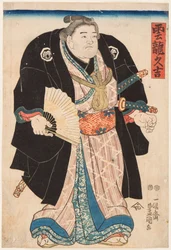 Po RT kommer t zu tuu r de sumo luck Ryukyu base (Unryu Hisakichi). Utagawa Toyokuni med billeder s og andre m-pe