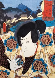 Portræt af Kabuki Theatre, Ukiyo kunsttryk af Utagawa Toyokuni (1769-1825), Edo Perio d