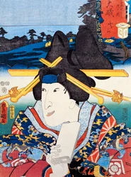 Portræt af Kabuki Theatre Act, Ukiyo kunsttryk af Utagawa Toyokuni (1769-1825) Hmm, Edo Perio d