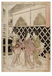 Nytårs pilgrimsrejse til Myohoji i Horinouchi, Edo, ca. 1804-1810 (træblok på papir)