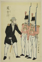 engelsk officer og soldater