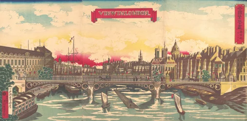 Udsigt i London, landes velstand: London, England, september 1872..