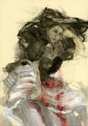Dramatisk kvindefigur