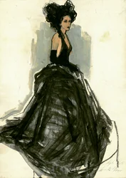 Den elegante dame i sort