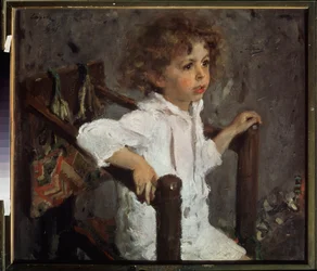 Portræt af Mika Morosov. Maleri af Valentin Alexandrovich Serov (1865-1911), olie på lærred
