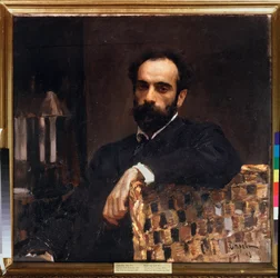 Portræt af kunstneren Isaac Levitan (1861-1900). Maleri af Valentin Alexandrovich Serov (1865-1911), olie på lærred