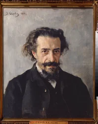 Portræt af komponisten Pavel Ivanovich Blaramberg (1841-1908). Maleri af Valentin Alexandrovich Serov (1865-1911), olie på lærred