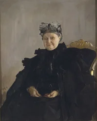 Portræt af Maria Fyodorovna Morozova, født Simonova 1830-1911, 1897