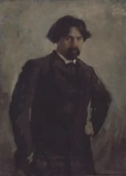 Portræt af kunstneren Vasily Surikov 1848-1916