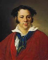 Portræt af Konstantin Ravich (Portræt af K. Ravich). Maleri af Vasili Andreyevich Tropinin (Vassili Tropinin) (1776-1857), olie på lærred