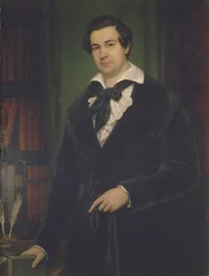 Portræt af skuespilleren Vasily Andreevich Karatygin 1802-1853, 1842