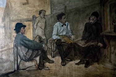 Dispute om religion, af Vasily Perov (1834-1882). Rusland, 20. århundrede.