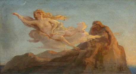 Cloudlet og Cliff. Illustration til digtet The Cliff af M. Lermontov, 1900-tallet