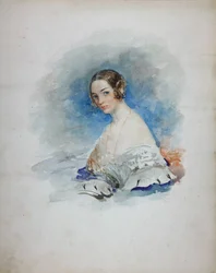 Portræt af prinsesse Maria Ivanovna Kochubey, født Baryatinskaya 1818-1843, 1846