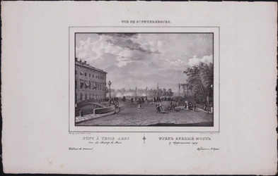 Udsigt over Sankt Petersborg. Treenighedsbroen, 1833