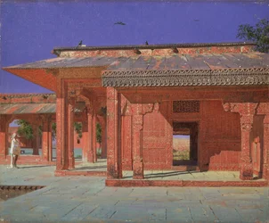Harems gårdhave i Fatehpur Sikri kejserpalads, 1874-1876