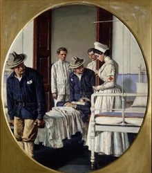 På et militærhospital, 1901
