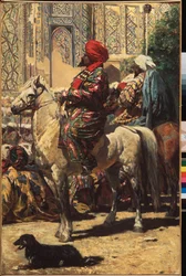 Un cavalier a Samarcande (Usbekistan) (En rytter i Samarkand) - Peinture de Vasili Vailyevich Vereshchagin (Vassili Verechtchaguine) (1842-1904), huile sur toile