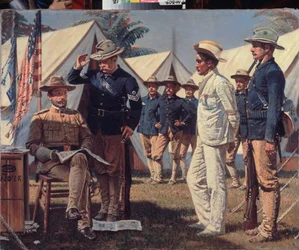 Un espion (A Spy) (episode af den spanske amerikanske krig eller katastrofe i 98 (april til august 1898) - Maleri af Vasili Vasilyevich Vereshchagin (Vassili Vereshchagin) (1842-1904), olie på lærred