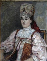 Portræt af Natalia Fyodorovna Matveeva, 1908