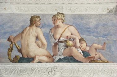 Apollo og Venus, fra Sala di Bacchus, ca. 1561