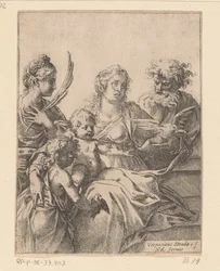 Hellig familie med Johannes Døberen og Elizabeth