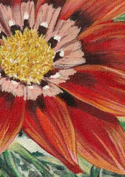 Levende rød blomst