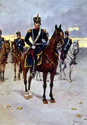 Den argentinske hær bereden grenadier officer