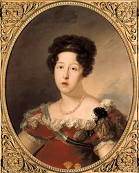Dona Maria Isabel de Braganza. Portræt af Maria Isabella af Portugal (eller Maria Isabella af Bragança)