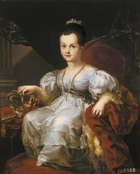Portræt af Isabella II som barn (olie på lærred)