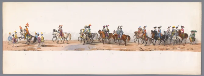 Historisk procession ved det andet hundrede år for Utrecht University of Applied Sciences, 1836 (plade 8) De hollandske hæres anløb til Oostende, 3. juli 1600, dagen efter sejren ved Nieuwpoort; ifølge den udklædte fremstilling givet af H H Student