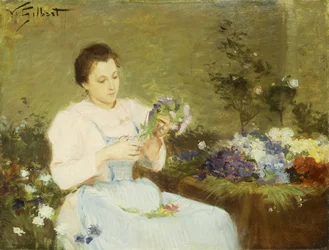 Arrangering af blomster til en forårsbuket