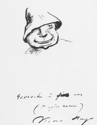 Gavroche på fem år, tegning af Victor Hugo