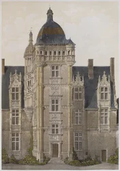 Chateau de Saint-Ouen, Mayenne, illustration fra 