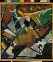 ""Komposition"" Peinture de Viktor Palmov (1888-1929) - 1921 - Olie på lærred - Statens russiske museum, Skt. Petersborg