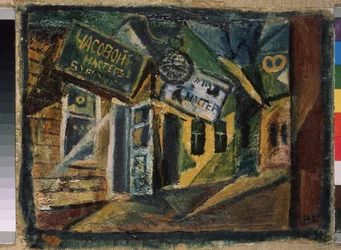 Marked i Suyfun (Rusland). Maleri af Viktor (Victor) Nikandrovich Palmov (1888-1929), olie på lærred