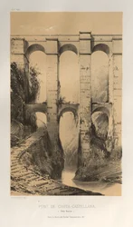 Malerisk arkitektur eller monumenter fra det 15. århundrede. Og XVI. århundreder: Slotte i Frankrig fra det XV og XVI århundreder: Pl. 50, Pont De Civita-Castellana (romerske stater)