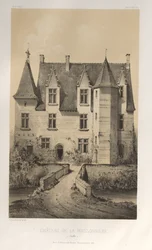 Malerisk arkitektur eller monumenter fra det 15. århundrede. Og XVI. århundreder: Slotte i Frankrig i det XV og XVI århundrede: Pl. 57, Château De La Poissonnière (Sarthe)