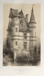 Malerisk arkitektur eller monumenter fra det 15. århundrede. Og XVI. Århundreder: Slotte i Frankrig i det XV og XVI århundreder: Pl. 63, Tidligere Manor De La Fosse (Saône et Loire)