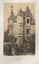Malerisk arkitektur eller monumenter fra det 15. århundrede. Og XVI. Centuries: Chateaux of France of the XV and XVI Centuries: Pl. 78, Manoir de Belvau (Corrèze)