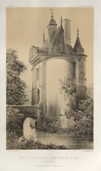 Malerisk arkitektur eller monumenter fra det 15. århundrede. Og XVI. Centuries: Slotte i Frankrig i det XV og XVI århundreder: Pl. 83, Porten til slottet Saint-Martin-Du-Bec (Seine Infèrieure)