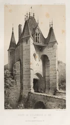 Malerisk arkitektur eller monumenter fra det 15. århundrede. Og XVI. århundreder: Slotte i Frankrig i det XV og XVI århundreder: Pl. 95, Porte de Villeneuve-Le-Roi (Yonne)