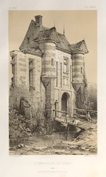 Malerisk arkitektur eller monumenter fra det 15. århundrede. Og XVI. Århundrede: Chateaux De France fra det XV og XVI århundreder: Pl. 23 Commanderie De Launay (Yonne)