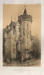 Malerisk arkitektur eller monumenter fra det 15. århundrede. Og XVI. århundreder: Chateaux De France fra det XV og XVI århundrede: Pl. 28, Chateau De La Verdiere (Ille en Vilaine)