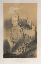 Malerisk arkitektur eller monumenter fra det 15. århundrede. Og XVI. Centuries: Chateaux De France fra det XV og XVI århundreder: Pl. 30, Chateau De Crussol (Drome)