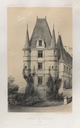 Malerisk arkitektur eller monumenter fra det 15. århundrede. Og XVI. århundreder: Chateaux De France fra det XV og XVI århundreder: Pl. 31, Château De Marchais (Aisne)